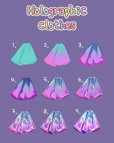 the instructions for how to make holographic clothes with paper origami shapes