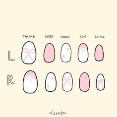 Kawaii Nail Designs Easy, Nail Idea Template, Nails Design Drawing, Nail Inspo Drawing, Nails To Do At Home Easy, Drawn Nail Designs, Easy Nail Inspo For Beginners, Paper Nails Ideas, Nail Designs Drawing