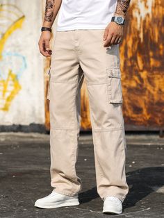 Khaki Cargo Pants Outfit Men, Cargo Pants Outfit Men Streetwear, Khaki Cargo Pants Outfit, Outfit Ideas Cargo Pants, Fashion Boyfriend, Cargo Pants Outfit Men, Celana Kargo, Cargo Outfit, Jeans Outfit Men