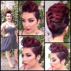 9 Bomb Burgundy Hair Ideas Because Deep Red Is The New Black Stay At Home Mum Pixie Updo, Short Afro Hairstyles, Short Hair Pixie Cuts, Pelo Afro, Hair Pixie, Sassy Hair, Hair Affair, Burgundy Hair, Nice Style