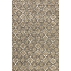 an area rug with brown and white patterns