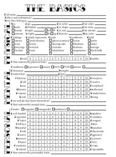 a printable worksheet for the basics