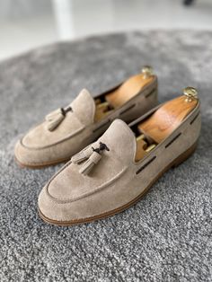 Shoes sole: Rubber Inner Lining: Calf Skin Lining Shoes Material: Suede Leather Available Size: 39-40-41-42-43-44-45 Package Include: Shoes Tasseled Round Toe Dress Shoes For Galas, Casual Tassel Loafers With Plain Toe For Galas, Casual Plain Toe Tassel Loafers For Galas, Tasseled Dress Shoes For Galas, Casual Tassel Loafers With Round Toe For Galas, Tassel Loafers With Round Toe For Galas, Suede Tassel Loafers With Round Toe, Casual Dress Shoes For Spring Galas, Formal Beige Tassel Loafers With Round Toe