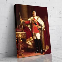 The King | Custom Royal Portrait Grand Duke, Period Costumes, Timeless Gifts, Male Portrait, Nassau, Custom Canvas, Custom Artwork, Custom Art, Adele