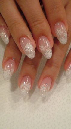 French Stiletto, Casket Nails, Nagel Stamping, French Manicure Nails, Winter Nails Acrylic, Christmas Gel Nails, Snowflake Nails, Nails French