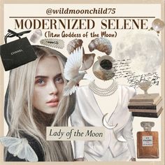 the lady of the moon is featured in this ad