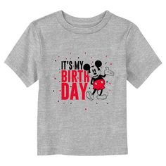 Who knew that dressing "mousey" could be so cute!? Celebrate Walt Disney's most iconic character with this officially licensed Disney Mickey Mouse and Friends Black and Red It's My Birthday Toddlers' Graphic T-shirt! This festive tee features the adorable Mickey alongside the text: "It's My Birthday"? in black and red lettering across the front. Grab some new Mickey and Friends apparel for the youngest members of the family and make their next trip to the Disney parks a memorable one! Birthday Graphic Tee With Character Print, Graphic Tee With Character Print For Birthdays, Graphic Tee With Character Print For Birthday, Disney 2024, Trending Graphic Tees, Friends Black, Skate T Shirts, It's My Birthday, Graphic Tee Design