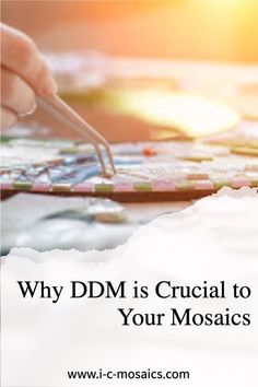 a person typing on a keyboard with the words why ddm is crucial to your mosaics