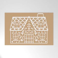 Gingerbread House White, Gingerbread House Drawing, Cardboard Gingerbread House, Gingerbread House Designs, Christmas Crafts Diy Projects, Gingerbread Party, Gingerbread Diy