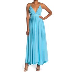 Brand New No Stains, Tears Or Weird Smells Style A Dreamy, Feminine Look With A Plunge Neck Chiffon Maxi Dress That's Perfect For Any Occasion. 55" Length Plunge Neck Soft Cups Cross-Back Straps Low Back With Concealed Zip Closure Empire Waist Lightweight Chiffon Construction Shell: 100% Polyester Lining: 100% Rayon Hot Pink Maxi Dress, Turquoise Maxi Dress, Button Maxi Dress, Coral Maxi Dresses, Kimono Maxi Dress, Cherry Dress, Grey Maxi Dress, Enchanted Garden, Maxi Dress Navy