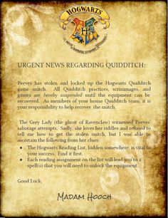 the hogwarts news regarding quidditchh