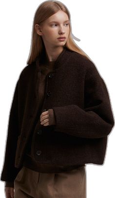 Structured Brown Outerwear For Fall