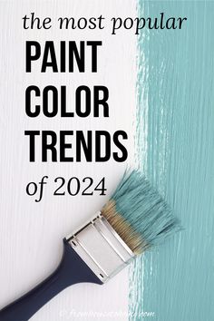 the most popular paint color trend for 2020 is blue and white with a brush on it