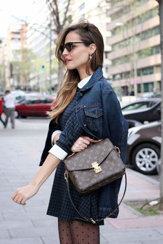 Bag: tumblr pochette metis louis vuitton louis vuitton designer jacket denim jacket blue jacket Louis Vuitton Outfit Ideas, Vuitton Outfit, Louis Vuitton Outfit, Pochette Louis Vuitton, Louis Vuitton Pochette Metis, Handbag Outfit, Louis Vuitton Designer, Check Dress, Black Women Fashion