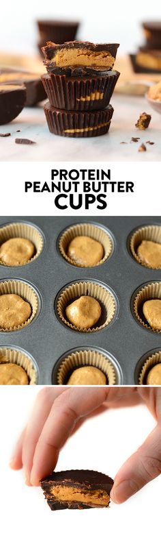 peanut butter cupcakes in a muffin tin