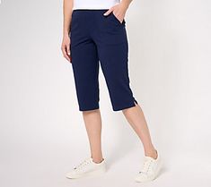 Too warm for pants, too cool for shorts -- these just-right skimmers deliver the coverage you need in your casual attire. Plus, the zip pockets make a great addition when you're on-the-go. From Denim & Co.® Fashions. Casual Attire, French Terry, Zip Pockets, Straight Leg, Pants, Trousers