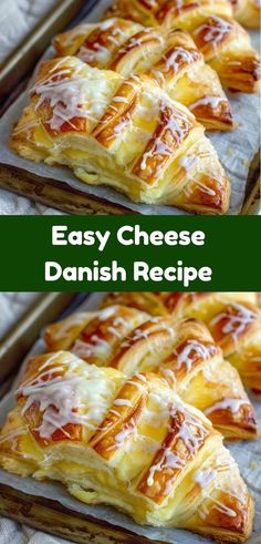 easy cheese danish bread recipe on a baking sheet