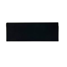 a black rectangular object on a white background