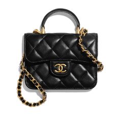 Chanel 21a Black Flap Coin Purse With Chain Gold Handle Shoulder Crossbody Bag ********** Chanel ********** Brand: Chanel Size: Mini (4.9 X 3.7 X 1.4) Name: Flap Coin Purse With Classic Chain Color: Black Style: Shoulder / Crossbody Bag Style #: Ap2200 B05810 94305 Collection: 21a Material: Lambskin Leather Top Handle Strap Black Quilted Lambskin Leather Material Iconic Cc Logo At The Front Flap Front Closure Gold Tone Hardware Single Chain Strap Fabric Inside Lining Only Fits Cards / Coins This Luxury Wishlist, Chanel Mini Bag, Chanel Vanity Case, Micro Bag, Chanel Store, Chanel Brand, Bag Chanel, Chanel Mini, Chanel Purse