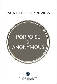 the cover of paint color review for porpose and anonymous, with text on it