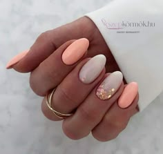 Summer August Nails, Summer Milky Nails, Nude Beach Nails, Milky Nude Nails, Peach Nail Ideas, Peachy Nails, Summer Gel Nails, Peach Nails, Wow Nails