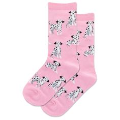 Equipped with lightweight comfort and vibrant style, these kid's Dalmatian socks strike the perfect balance between practical and play-ready. Bold, vibrant details round out the eye-catching pair.Fits Unisex Boys / Girls1 Pair Per PackImported Vibrant Style, Love Free, Pink M, Original Fashion, Cute Socks, Girls Socks, Pink Shoes, Kids Socks, Designer Socks