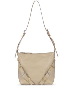 257 GIVENCHY VOYOU SMALL LEATHER SHOULDER BAG Givenchy Bag, Givenchy Women, Iconic Bags, Sand Beige, Logo Stamp, Fine Earrings, Shoulder Bag Women, Mini Bag, Leather Shoulder Bag