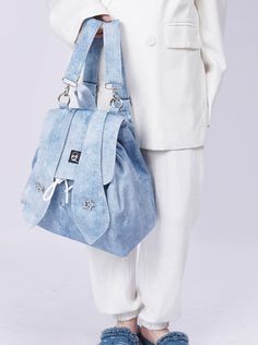 ❤Denim Bunny Wild Backpack❤ Bunny Bags, Press The Button, Heart Bag, Gift Of Time, Novelty Items, Black Backpack, Mini Bag, Special Events, White And Black