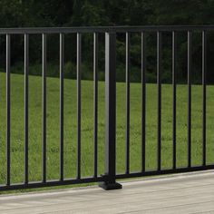 Durable powder-coated aluminum railing post that retains color and resists corrosion. Package contains a 2.5-in x 2.5-in x 36-in signature post with skirt and pre-mounted crossover bracket. Complete a Trex signature horizontal crossover railing section by pairing this component with a Trex signature complete aluminum rail and baluster kit (sold separately). Available in charcoal black, bronze and classic white. Aluminum is a 100% renewable resource. Backed by the Trex 25-year limited residential Black Railing, Deck Railing Design, Post Sleeve, 4 Season Room, Deck Posts, Aluminum Decking, Side Deck, Trex Deck, Metal Railings