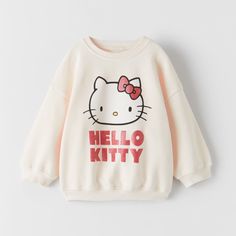 Brand New & Unworn Hello Kitty Crew Neck Wrist / Bottom Band Beaded Sweatshirt, Elephant Sweatshirt, Hello Kitty Sweatshirt, Kitty Clothes, Hello Kitty Clothes, Zara Sweatshirt, Friends Sweatshirt, Sequined Sweatshirt, Plain Sweatshirt