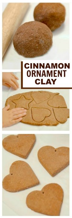 homemade no cook cinnamon ornament cookies for valentine's day