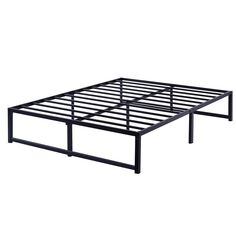 a metal bed frame is shown with no mattresses on the top and bottom part