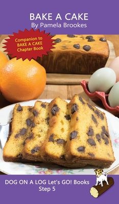 the book cover for bake a cake by pamella brookes is shown on a plate