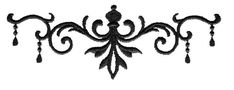 a black and white photo of an ornate design