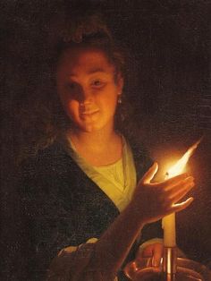 size: 12x9in Giclee Print: Woman with a Candle by Godfried Schalken Or Schalcken : Huck Finn, Baroque Painting, William Turner, Dutch Painters, Hur Man Målar, Oil Canvas, A4 Poster, Caravaggio, Wassily Kandinsky