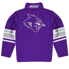 Let your kiddos look cool in his new team spirit fleece Qtr Zip pullover. Let them play, go to the game, and cheer loudly and proudly with his Abilene Christian Wildcats ACUgear by Vive La Fete. Celebrate and cheer on game day with our classic design Abilene Christian Wildcats ACUÂ Fleece Quarter-zip pullover with sleeve stripes, logos in front and back. Officially Licensed product sold by Vive La Fete. This awesome graphics, fun, and game day Â¼ zip pullover features Abilene Christian Wildcats School Spirit Long Sleeve Outerwear For Game Day, Sporty Cheerleading Sweatshirt For Winter, Winter Cheerleading Sporty Sweatshirt, Winter Sporty Cheerleading Sweatshirt, Team-colored Fleece Sweatshirt For Sports, Team-colored Winter Sweatshirt For Fans, Sporty Long Sleeve Mascot Sweatshirt, Team-colored Sweatshirt For Cheerleading With Team Name, Sports Tops In Team Colors Made Of Fleece