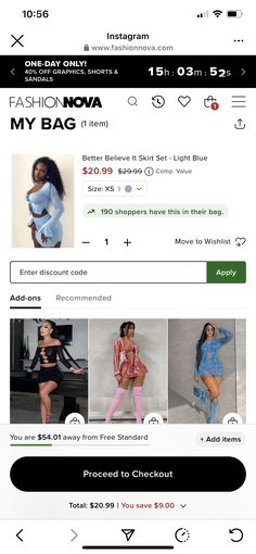 Fashion Nova, Skirt Set, Light Blue, How To Apply