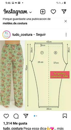 an image of a woman's pants with measurements on the bottom and bottom side