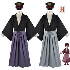 Anime Toilet Bound Hanako-kun Yugi Tsukasa Cosplay Costume Man Women Samurai Kimono Hat Jibaku Women Samurai, Samurai Kimono, Toilet Bound Hanako Kun, Face Patches, Toilet Bound, Hanako Kun, Halloween Carnival, Costume Outfits, Mens Costumes