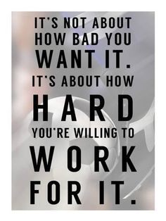 a black and white photo with the words hard work for it written in bold font