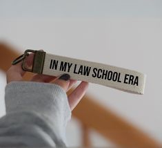 In My Law School Era Key Fob - Law Student Gift - Heat pressed vinyl - Material : Cotton webbing - Approx. length Including hardware: 1 x 6 inch - Production time: 1-3 business days - Made with lots of LOVE in Montreal,QC :) **Please note that the length of the keychain & colors may vary slightly from photos. Thank you for visiting LoveySlimey Shop, if you have any questions or request please contact us ❤ Gifts For Law Students, Gift For Lawyer, Future Lawyer, Lawyer Gifts, Heat Press Vinyl, Law Student, Student Gift, School Gift, Law School