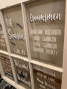 the menus are on display in the window for customers to choose their own name