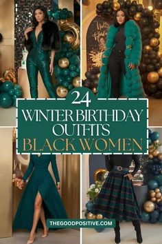 25th Birthday Ideas For Her Outfit, Birthday Outfit Ideas For Women 38, Cute Birthday Outfits Black Women Winter Classy, 50th Birthday Outfits For Black Women, Bday Looks Outfit Winter, Christmas Party Looks Outfit, Holiday Looks Black Women, Winter Formal Looks For Women, Black Woman Christmas Outfits