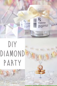 the diy diamond party is ready to be eaten