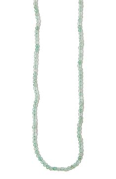 Bring a splash of enviable color to your stack with this faceted green aventurine beaded necklace. Green aventurine/sterling silver/18k-gold plate Imported Amazonite Necklace With Faceted Beads For Gifts, Amazonite Gemstone Beaded Necklace With Round Beads, Faceted Amazonite Round Beads Jewelry, Amazonite Faceted Round Beads Jewelry, Amazonite Gemstone Beaded Necklace, Amazonite Gemstone Beaded Necklaces With Round Beads, Green Amazonite Single Strand Necklace, Emerald Necklace With Aventurine Gemstone Beads, Emerald Necklace With Round Aventurine Gemstone Beads