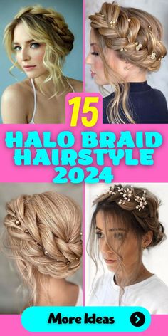 Long-haired individuals, get ready to embrace the enchanting Halo Braid Hairstyle 2024 trend. Turn your long locks into a work of art by incorporating curtain bangs into your halo braid. Whether you have straight or curly hair, our tutorials will show you how to style long hair to perfection. Embrace the charm of curtain bangs and create a unique halo braid that's bound to turn heads. Space Braids, Short With Bangs, Halo Couture, Style Long Hair, Hairstyle 2024, Braid Half Up Half Down, Halo Braids, Halo Braid, Goddess Braids Hairstyles