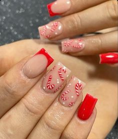 Candy Cane Nails, Girly Acrylic Nails, Short Square Acrylic Nails, Short Acrylic Nails Designs