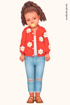 a sims 4 toddler wearing a custom content top and bottom Sims 4 Cc Toddler Clothes Maxis Match, Sims 4 Cc Toddler Girl Clothes, Sims 4 Cc Clothes Children, Kids Clothes Sims 4 Cc, Sims 4 Children Clothes, Sims 4 Cc Child Clothes, Sims 4 Cc Clothes Kids, Ts4 Toddler Cc