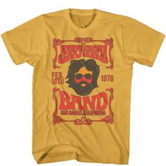 PRICES MAY VARY. ROCK ON! Jerry Garcia vintage style apparel. Classic clothes for sylin' fans YEP, IT'S OFFICIAL! Our cool graphic t shirts are 100% authentic and officially licensed. These super comfy tees are designed and printed in the USA by American Classics, a leader in high-quality retro, vintage style apparel since 1994 HIGH QUALITY CLOTHES, COMFY & COOL 100% cotton soft short sleeve, crewneck, t shirt for men, women, unisex. Pairs well with button up shirt and jeans, leggings or shorts. San Rafael California, Jerry Garcia Band, Jerry Garcia, Concert Tshirts, San Rafael, Tour T Shirts, Classic Outfits, Kid Tees, Shirt Sale