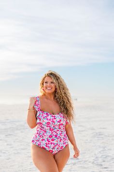 Pink Ruffled Sleeveless Tankini, Pink Ruffled Swimwear For Beach, Pink Ruffled Swimwear For Beachwear, Pink Ruffled Beachwear Swimwear, Ruffled Swim Dress For Summer, Summer Ruffled Swimwear For Beach Season, Summer Swim Dress With Ruffles For Beach Season, Feminine Ruffled Swimwear For Summer, Summer Pink Swim Dress For Pool